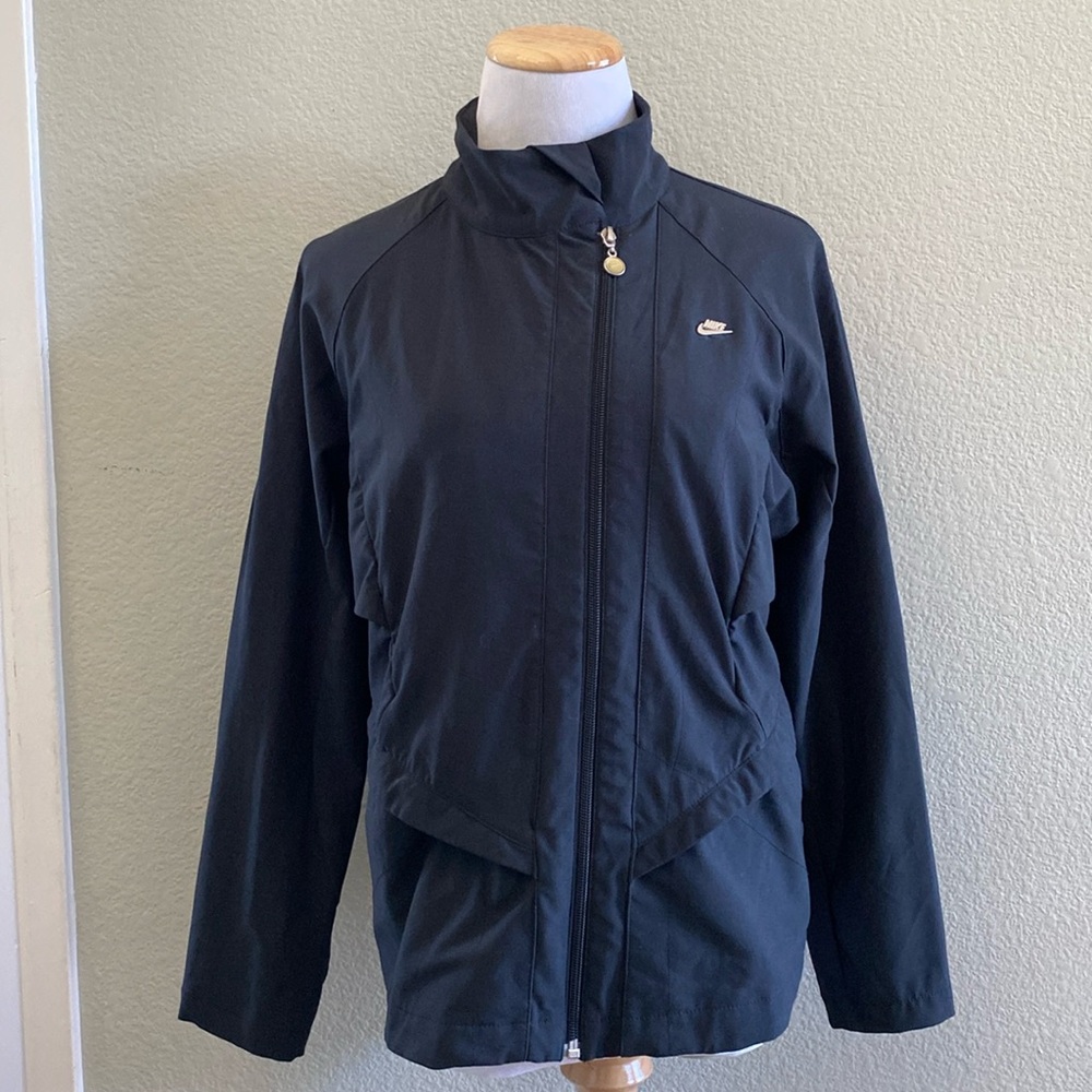 Nike jacket long sleeve full zip silver metal Nike logo